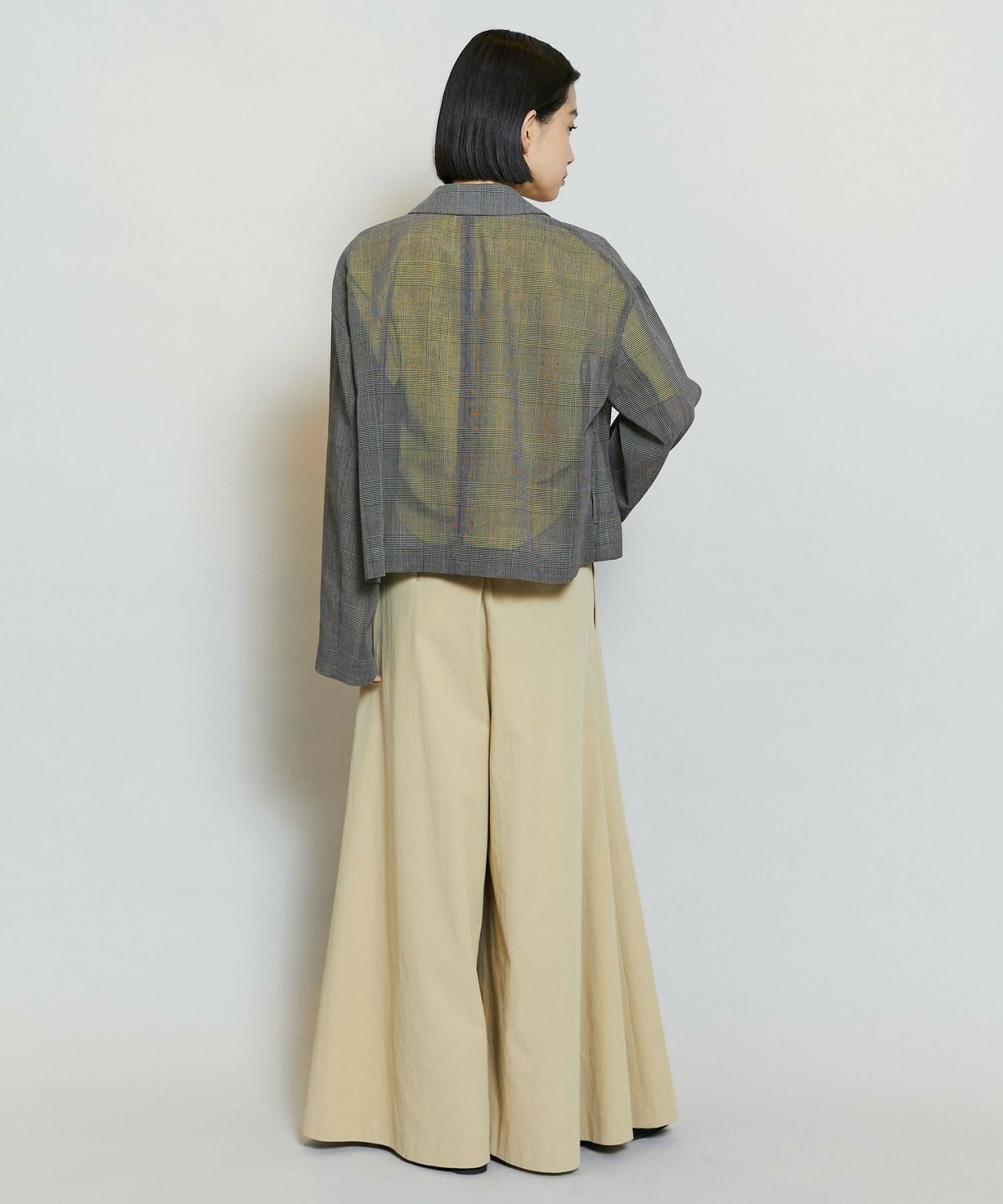 【MOGA】ハードボイルチェッククロップドジャケット 詳細画像 チェック 6