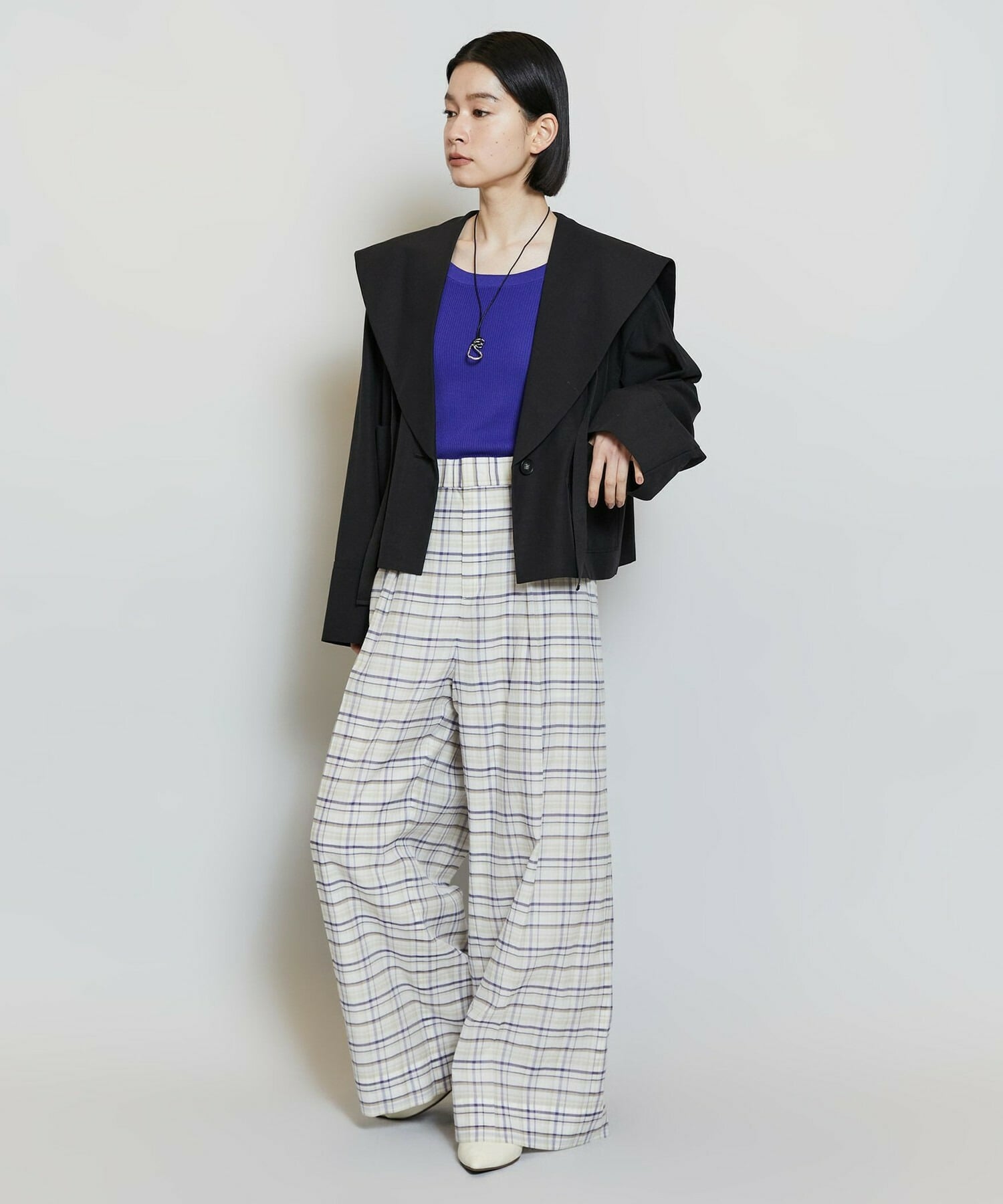 【MOGA】ライトグログランセーラージャケット 詳細画像 ブラック 10