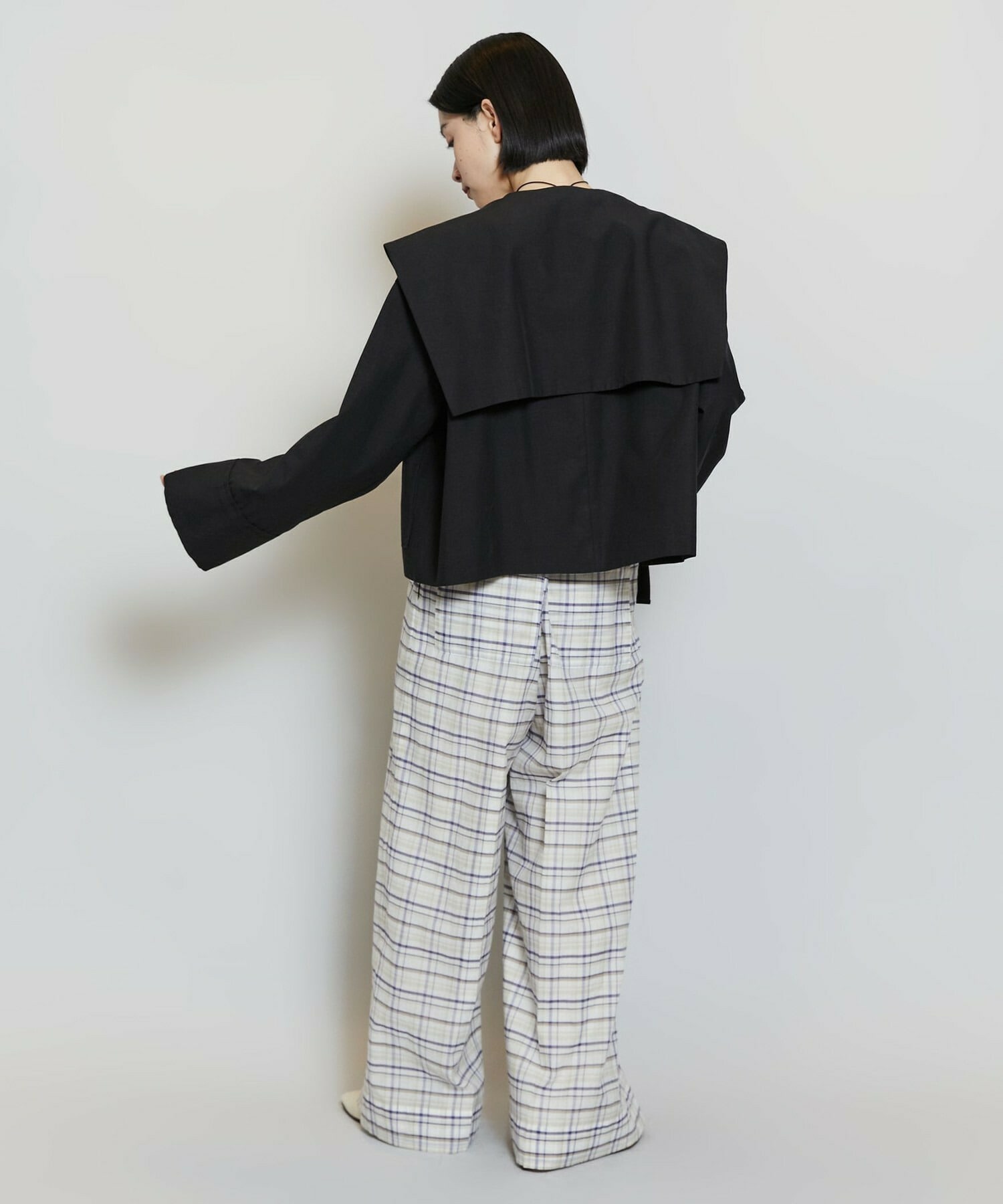 【MOGA】ライトグログランセーラージャケット 詳細画像 ブラック 11