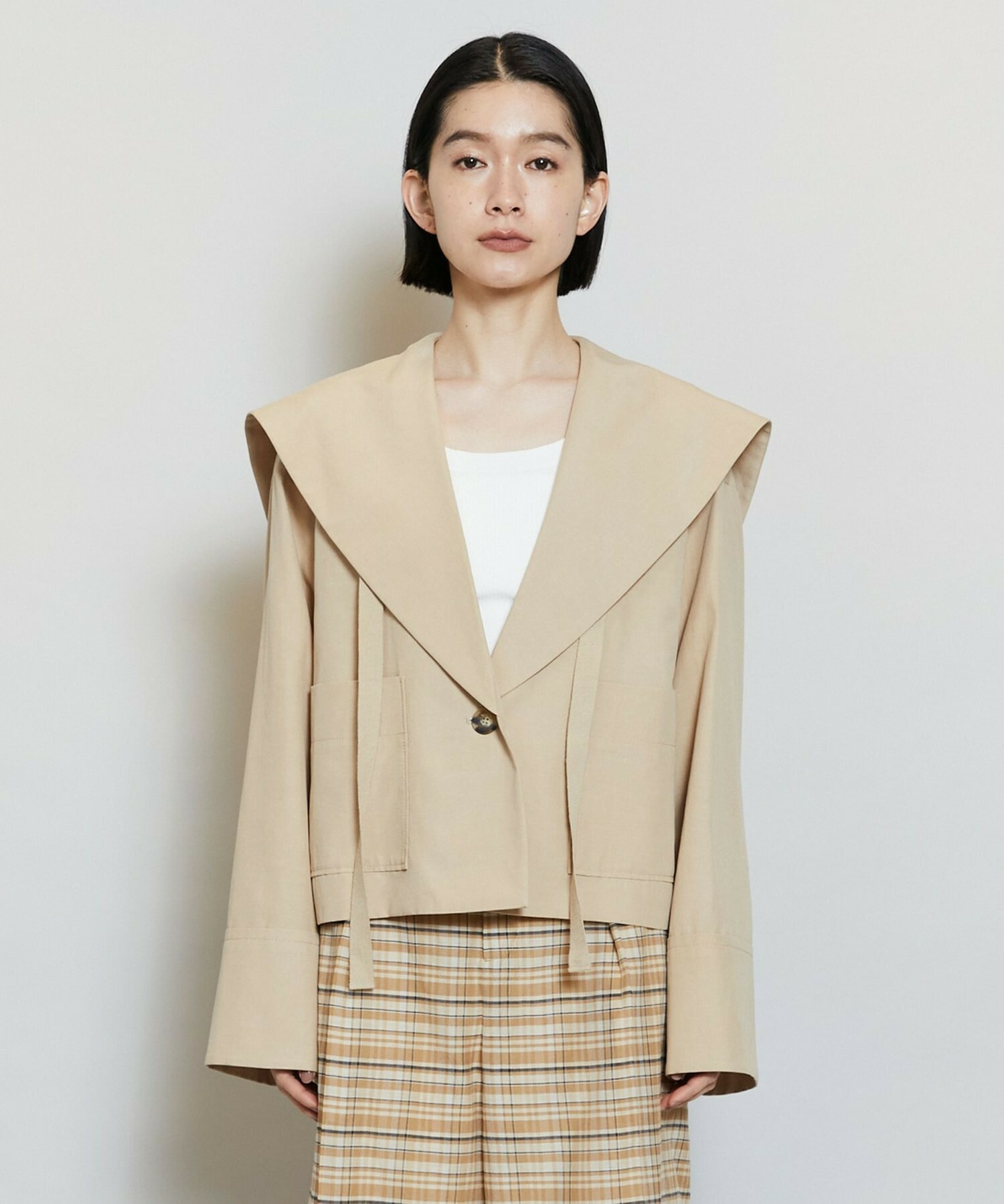 【MOGA】ライトグログランセーラージャケット 詳細画像 ブラック 20