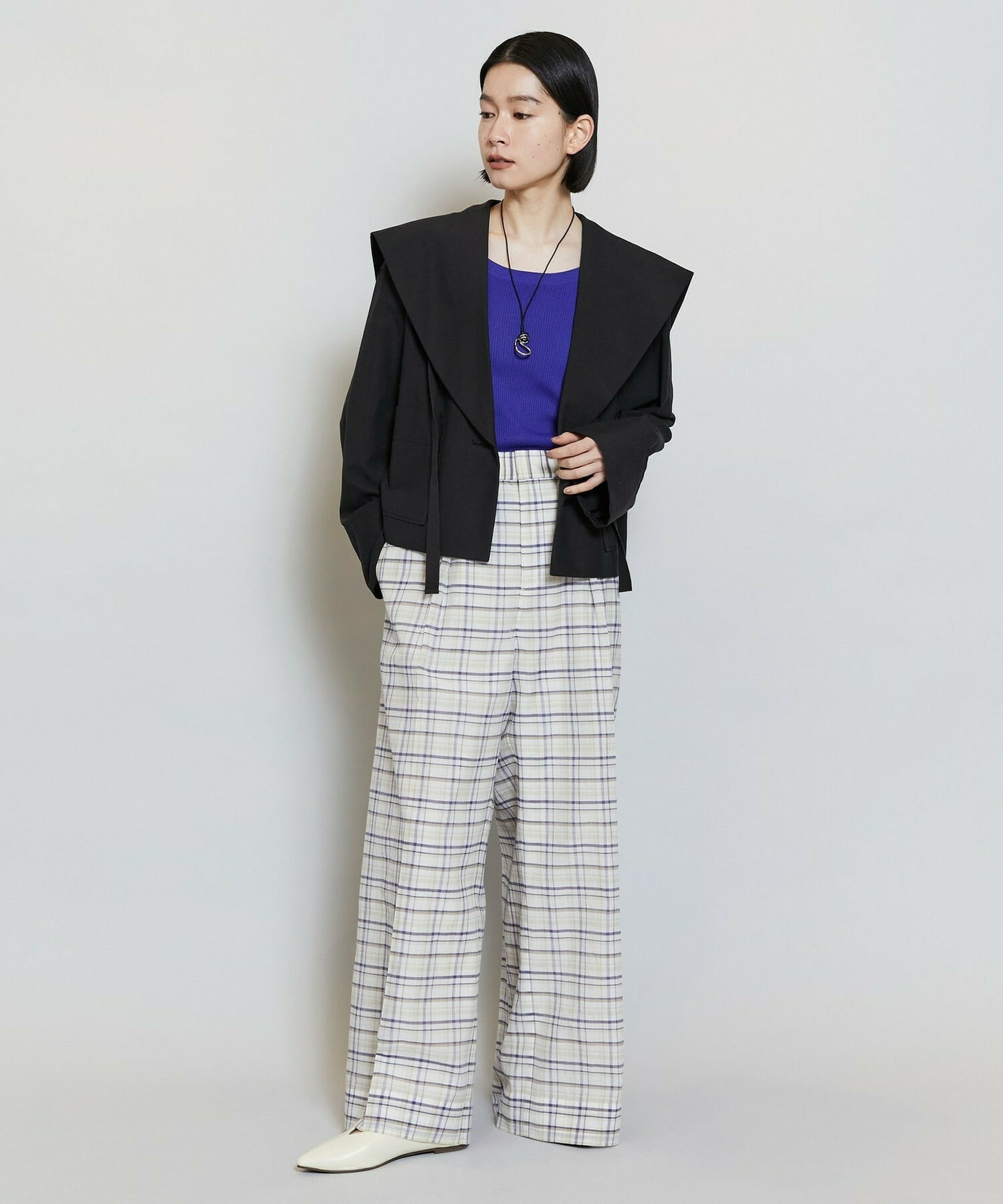 【MOGA】ライトグログランセーラージャケット 詳細画像 ブラック 4