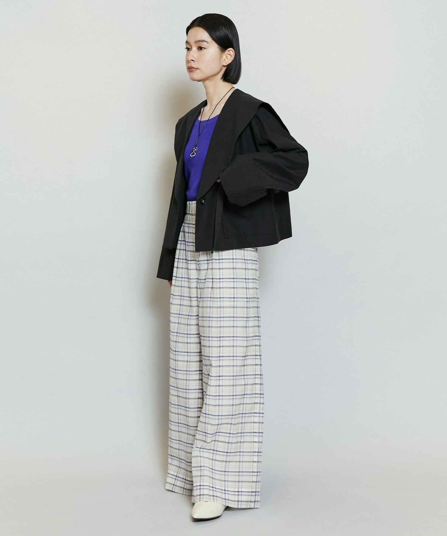 【MOGA】ライトグログランセーラージャケット 詳細画像 ブラック 8