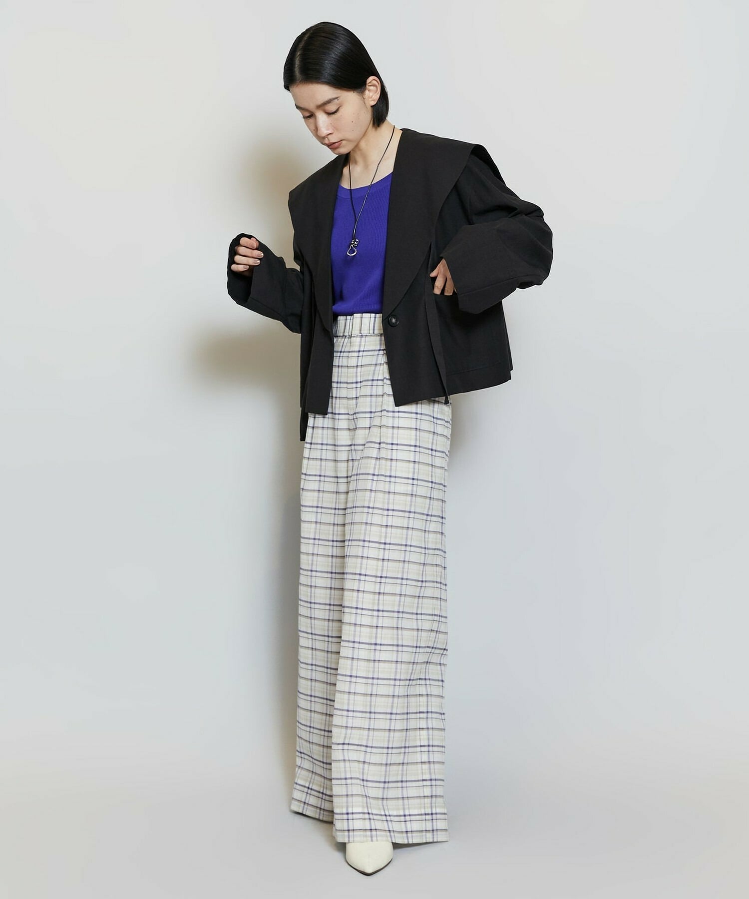 【MOGA】ライトグログランセーラージャケット 詳細画像 ブラック 9