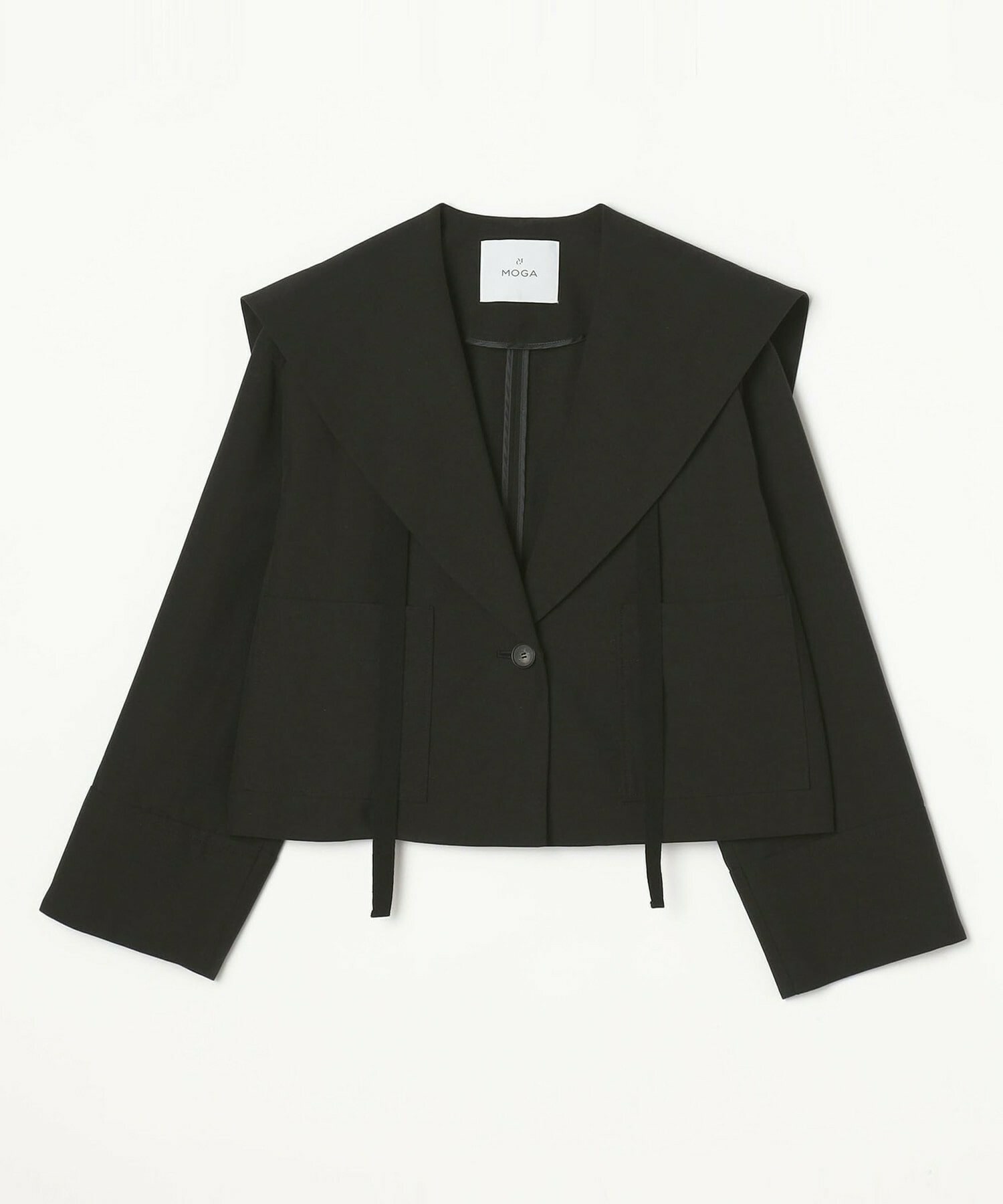 【MOGA】ライトグログランセーラージャケット 詳細画像 ブラック 2