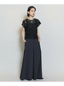 【MOGA】コンパクトツイルワイドフレアーパンツ 詳細画像 ベージュ 14