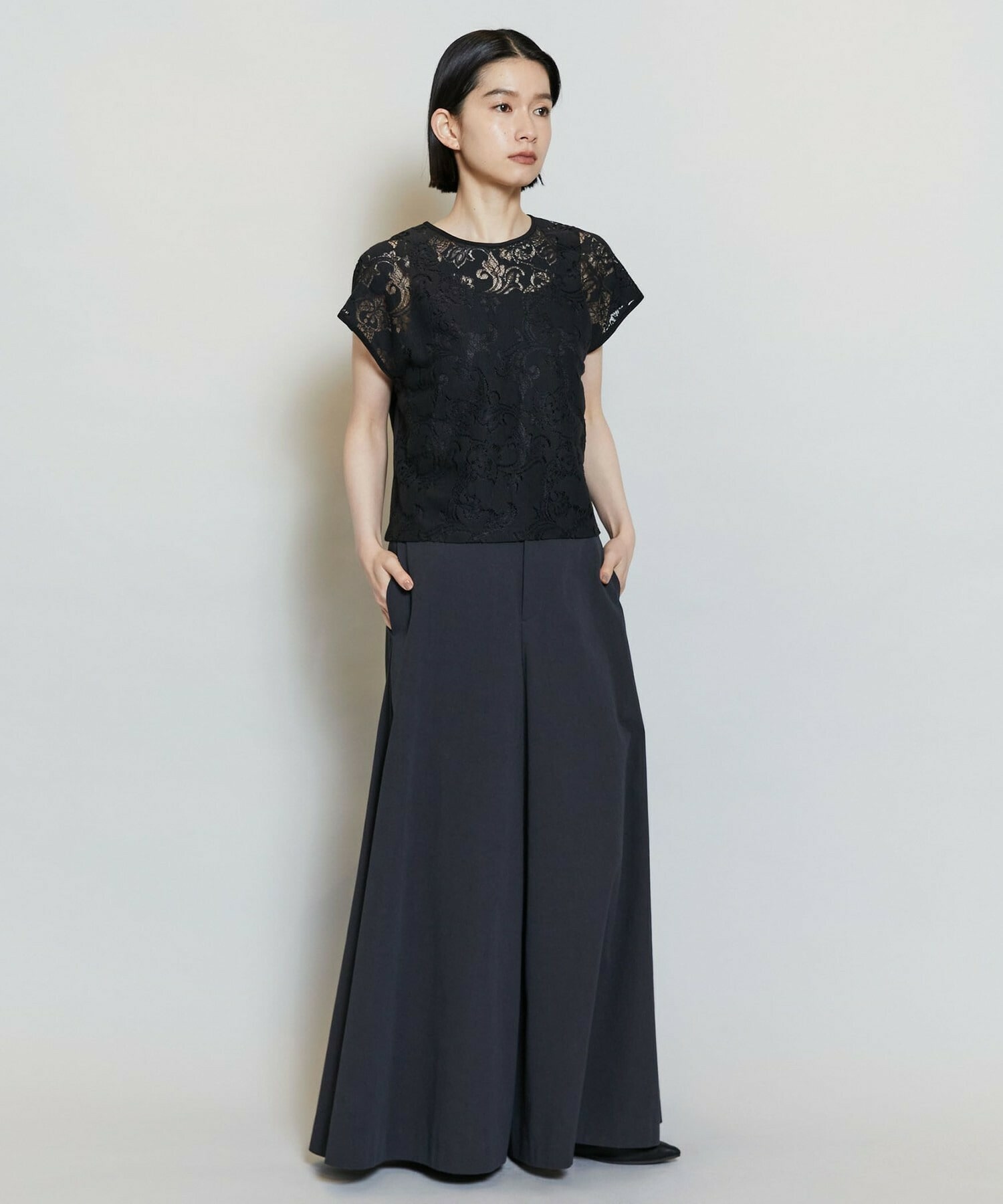 【MOGA】コンパクトツイルワイドフレアーパンツ 詳細画像 ベージュ 14