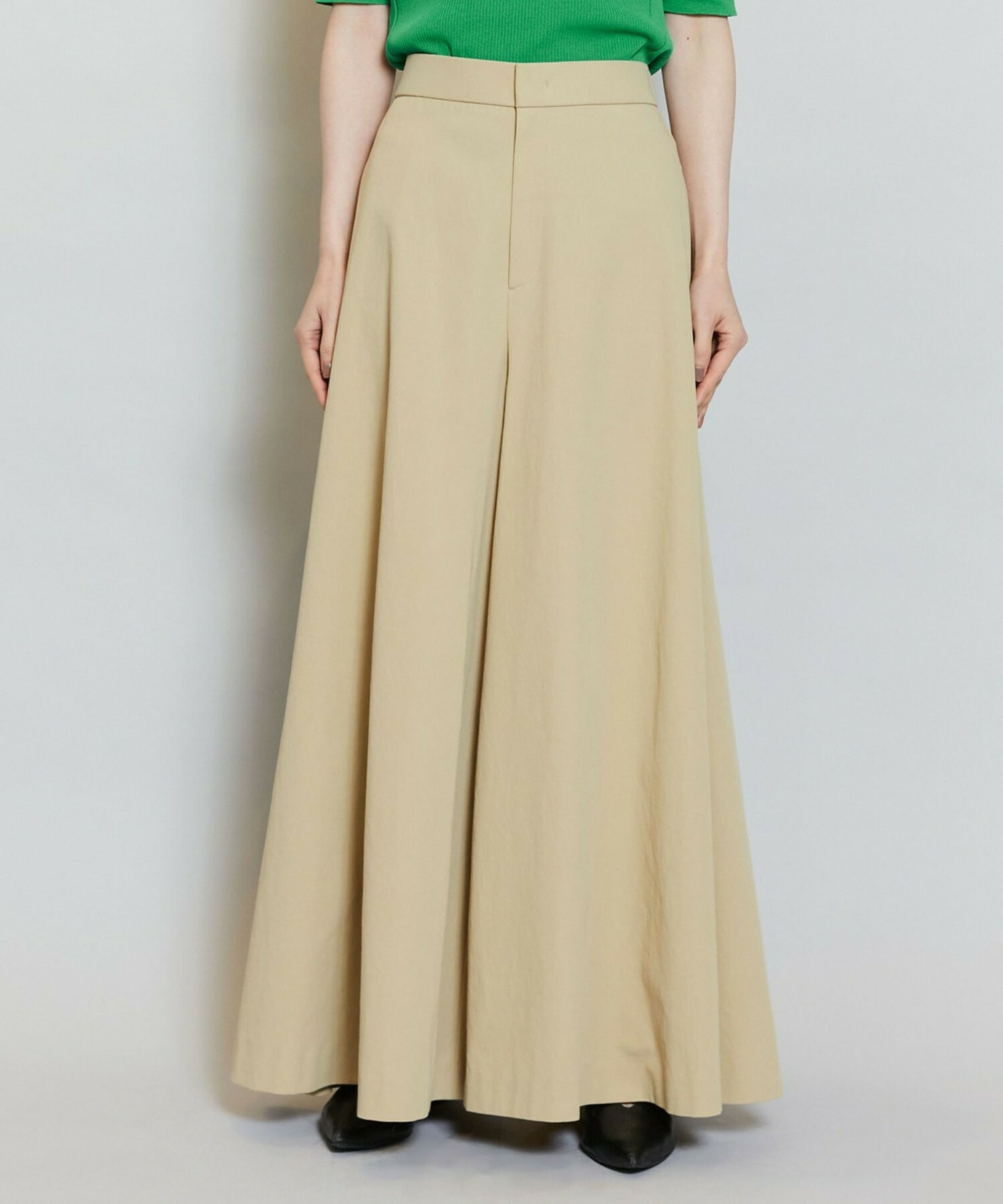 【MOGA】コンパクトツイルワイドフレアーパンツ 詳細画像 ベージュ 19