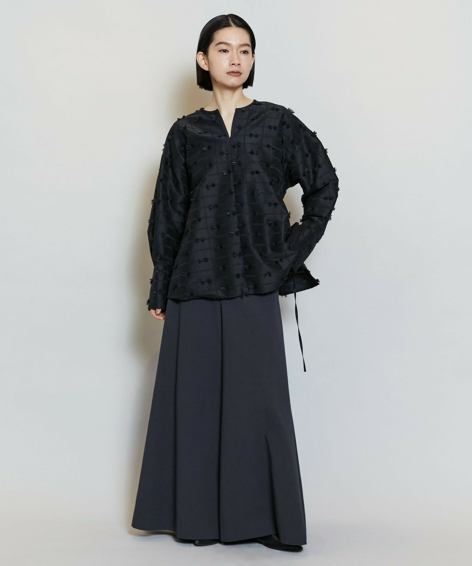 【MOGA】コンパクトツイルワイドフレアーパンツ 詳細画像 ベージュ 5