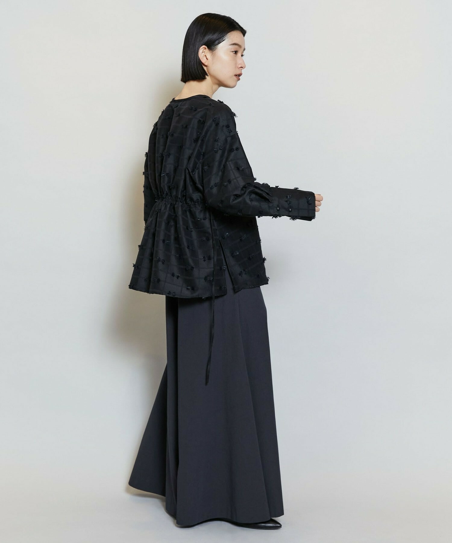 【MOGA】コンパクトツイルワイドフレアーパンツ 詳細画像 ベージュ 6