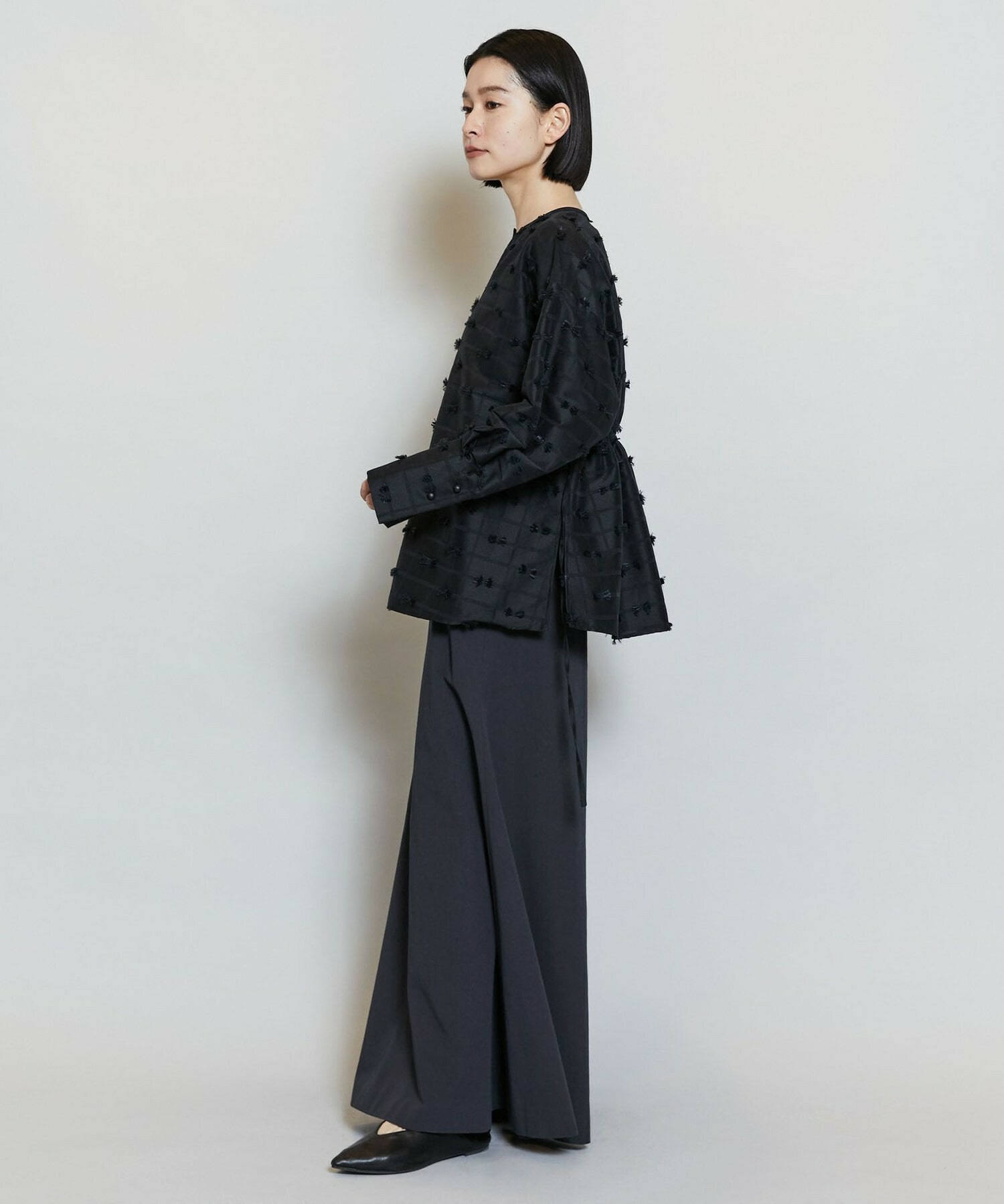 【MOGA】コンパクトツイルワイドフレアーパンツ 詳細画像 ベージュ 8