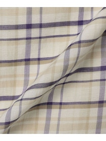 【MOGA】コットンシルクチェックセンタープレスワイドパンツ 詳細画像 オフホワイト 33