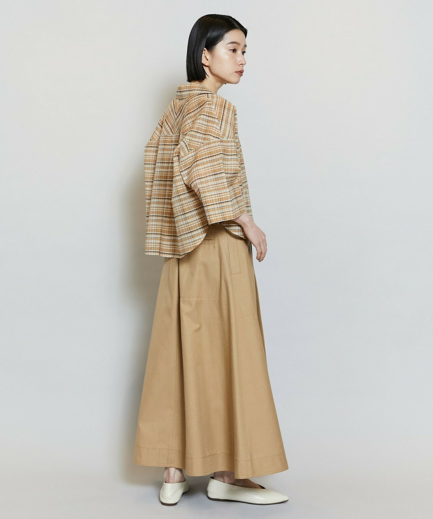 【MOGA】テンセルコットンツイルスカート 詳細画像 ベージュ 12