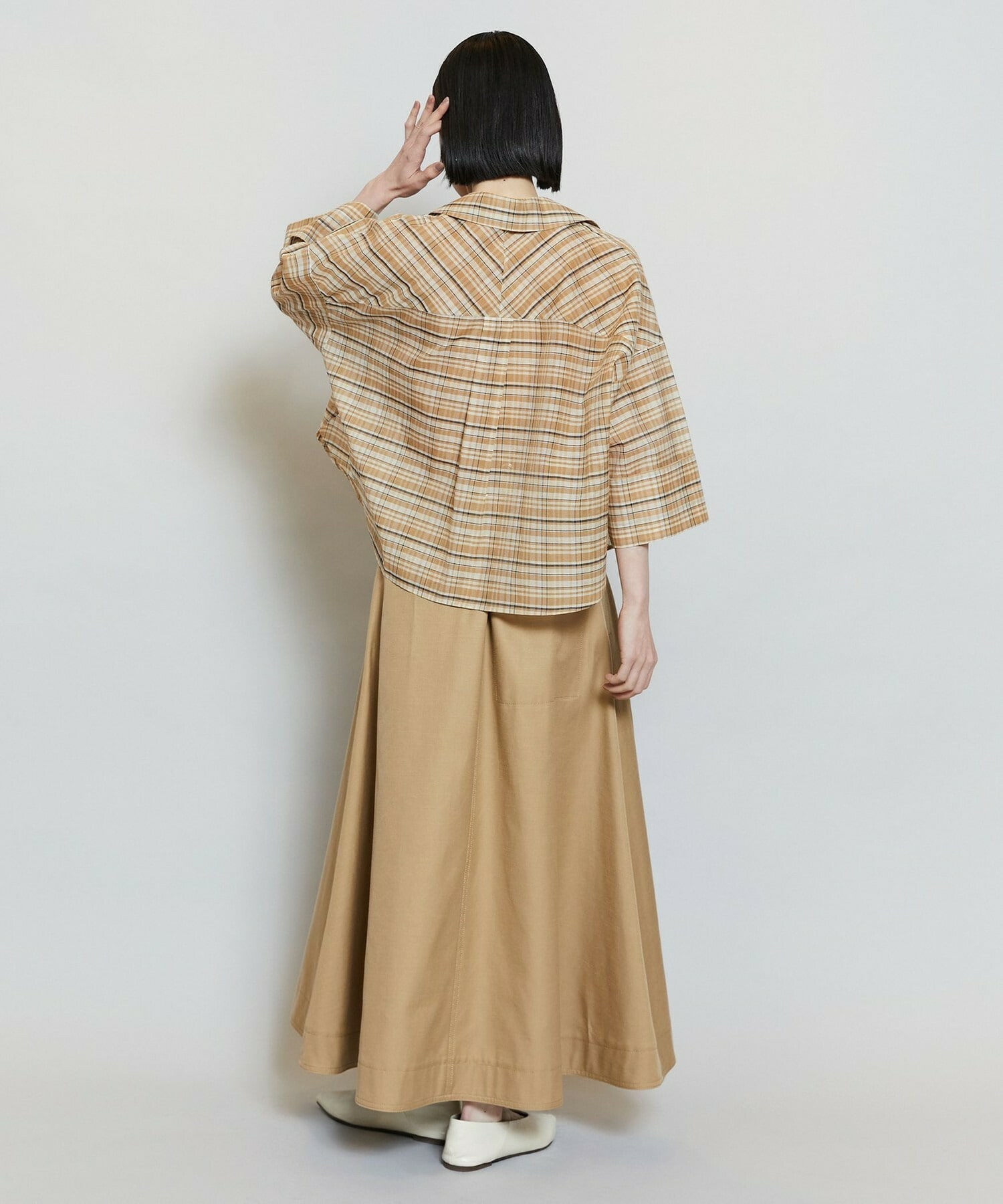 【MOGA】テンセルコットンツイルスカート 詳細画像 ベージュ 15