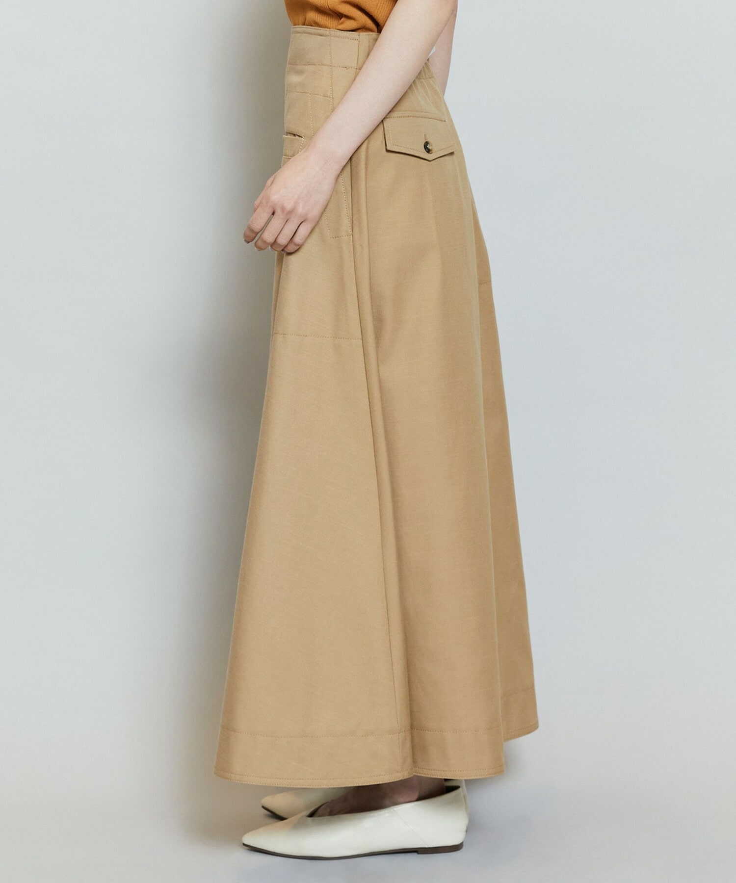 【MOGA】テンセルコットンツイルスカート 詳細画像 ベージュ 21