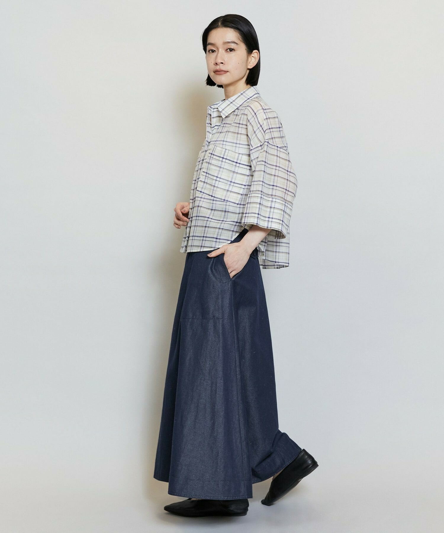 【MOGA】C/Liデニムスカート 詳細画像 ネイビー 5