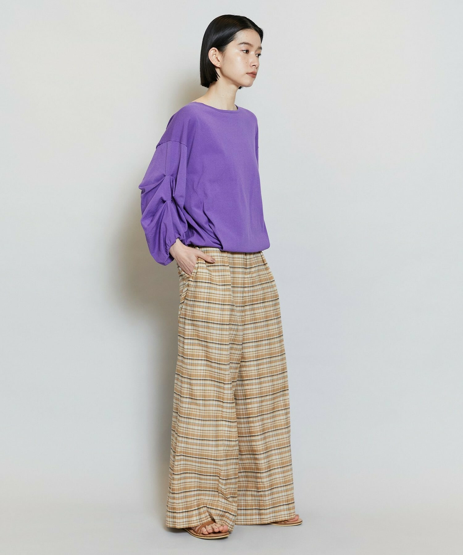 【MOGA】キアロスクーロニットトップス 詳細画像 パープル 15