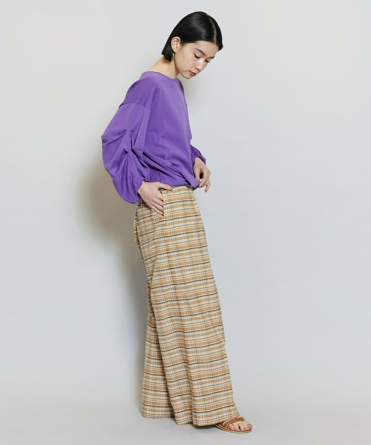 【MOGA】キアロスクーロニットトップス 詳細画像 パープル 16