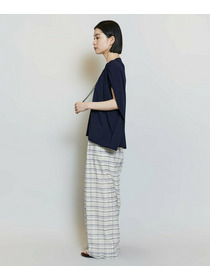 【MOGA】レーヨンナイロンクレープギャザーニットトップス 詳細画像 ネイビー 11