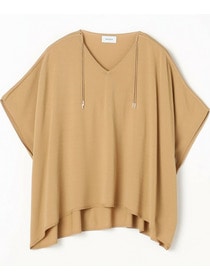 【MOGA】レーヨンナイロンクレープギャザーニットトップス 詳細画像 ネイビー 22