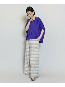 【MOGA】レーヨンナイロンクレープギャザーニットトップス 詳細画像 ネイビー 6