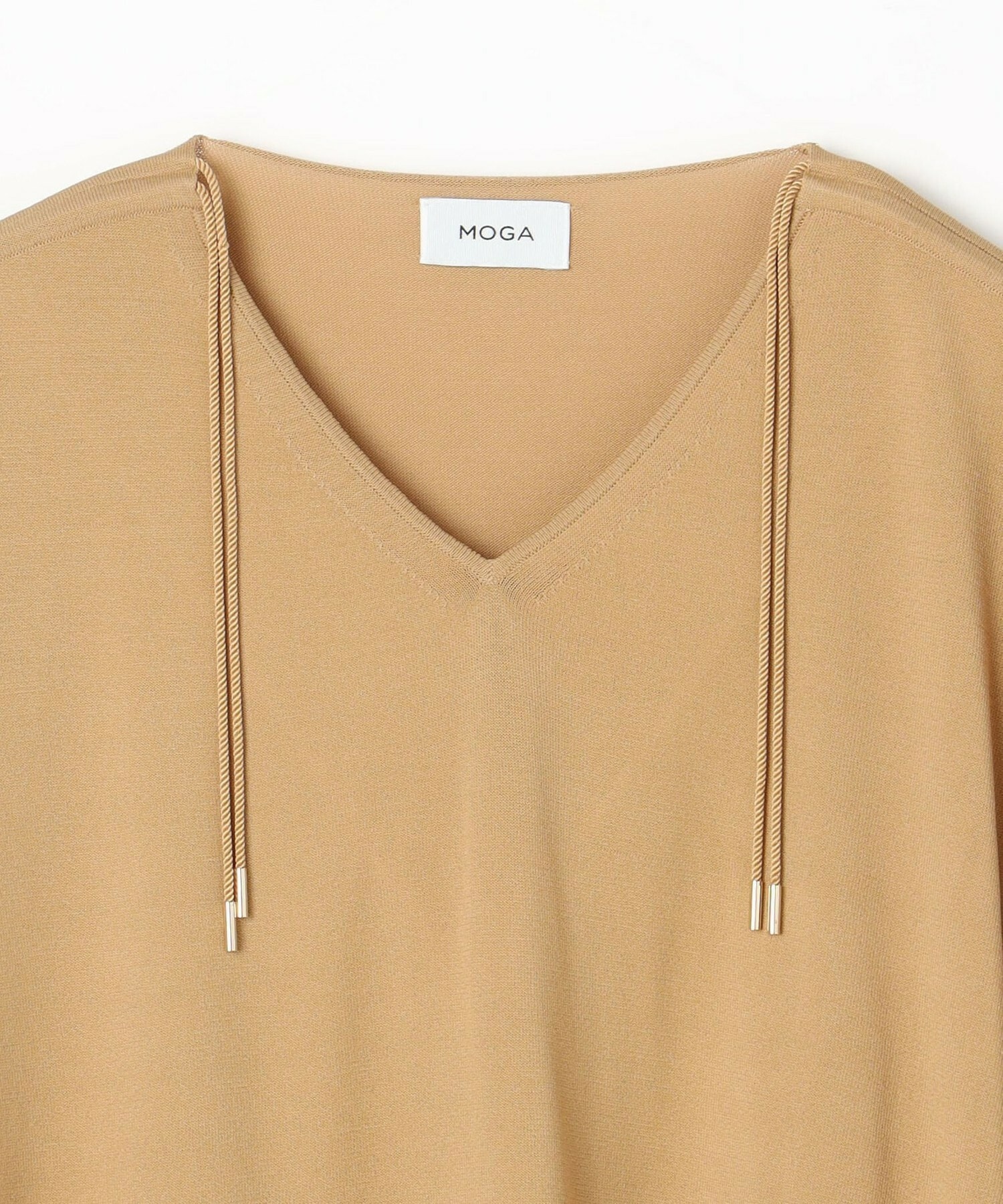 【MOGA】レーヨンナイロンクレープギャザーニットトップス 詳細画像 ネイビー 24