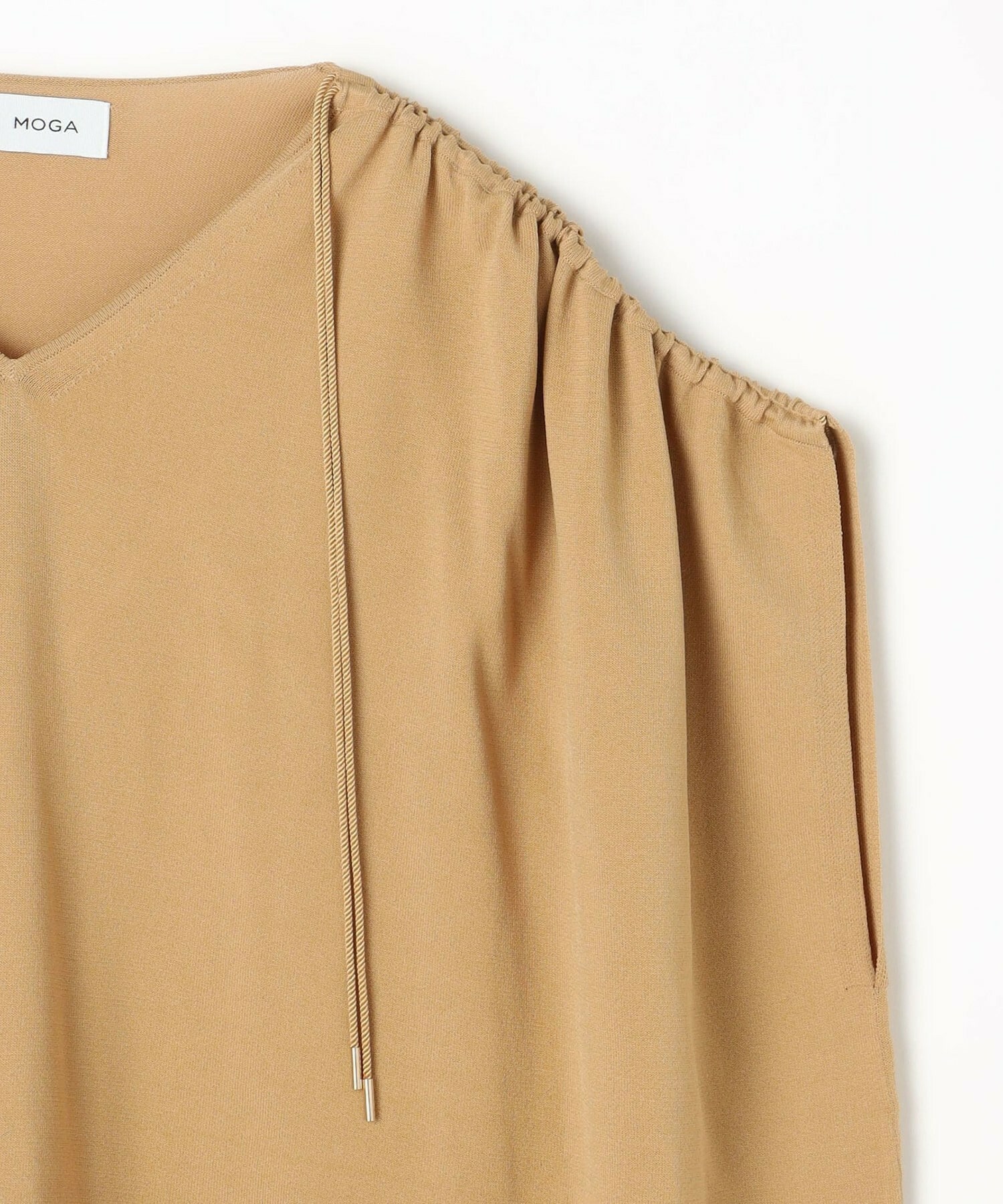 【MOGA】レーヨンナイロンクレープギャザーニットトップス 詳細画像 ネイビー 26