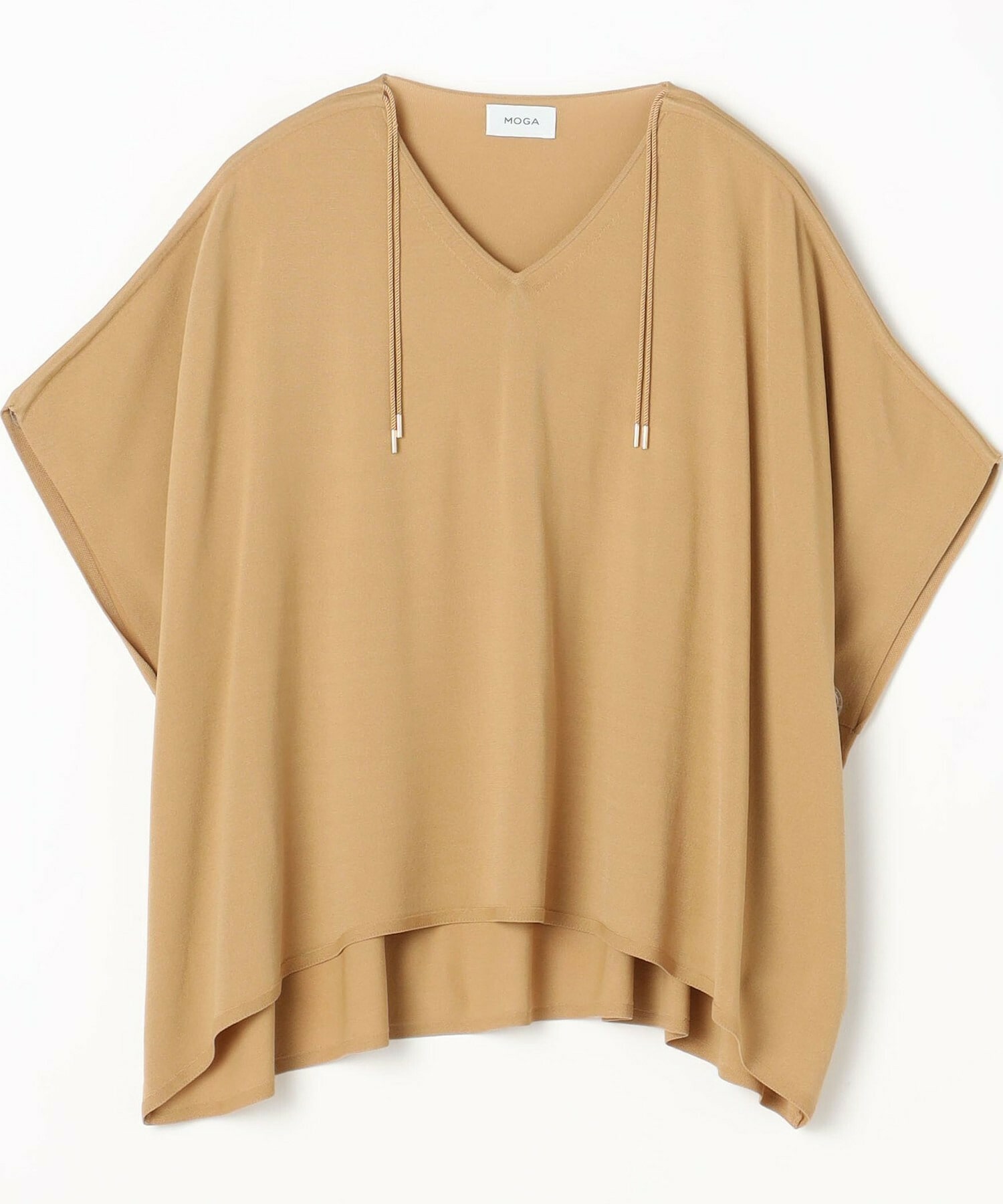 【MOGA】レーヨンナイロンクレープギャザーニットトップス 詳細画像 ゴールド 2