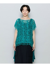 【MOGA】ヘアピンレースニットトップス 詳細画像 ブラック 15