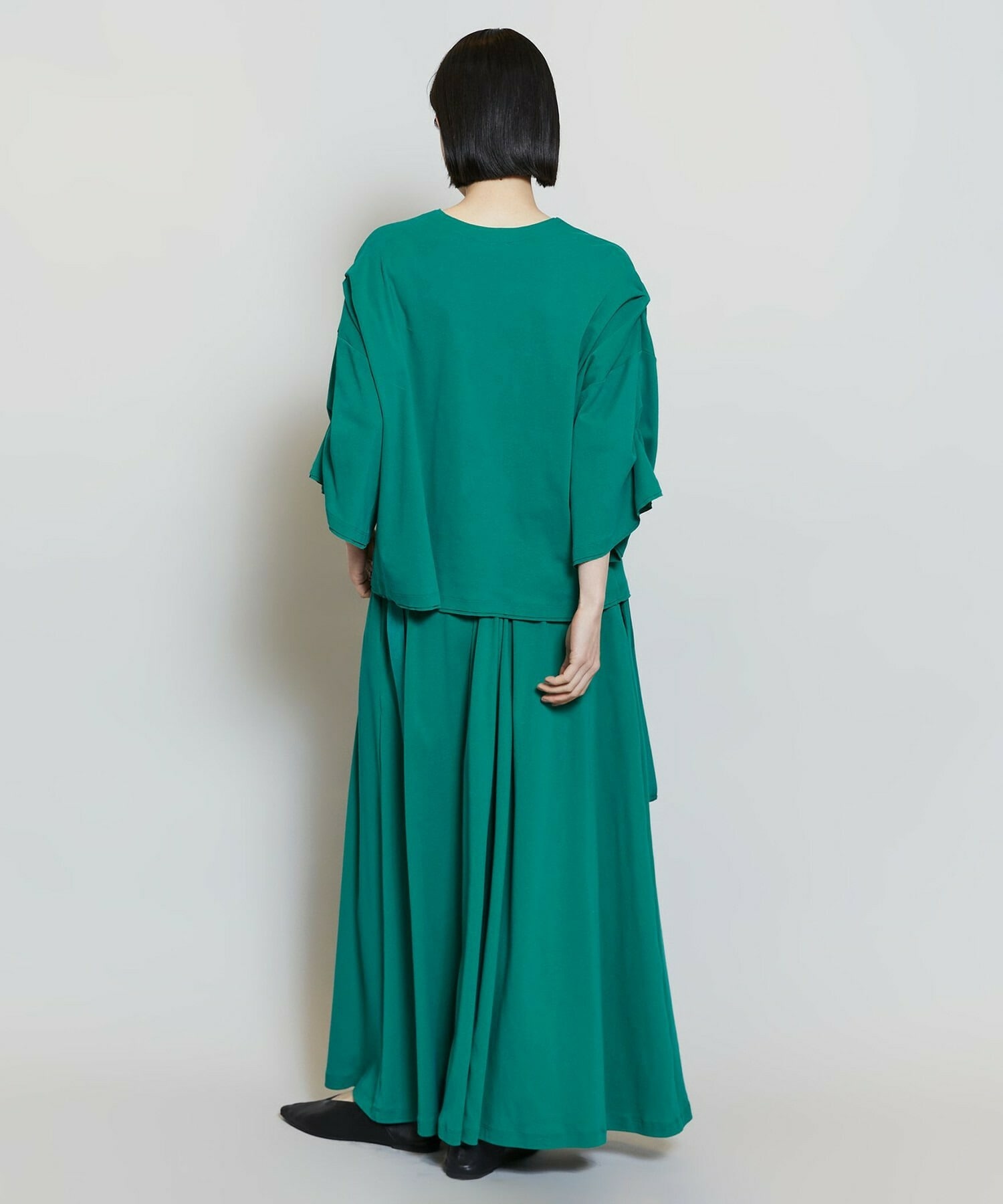 【MOGA】フレスカビンテージギャザーフレアースカート 詳細画像 グリーン 4