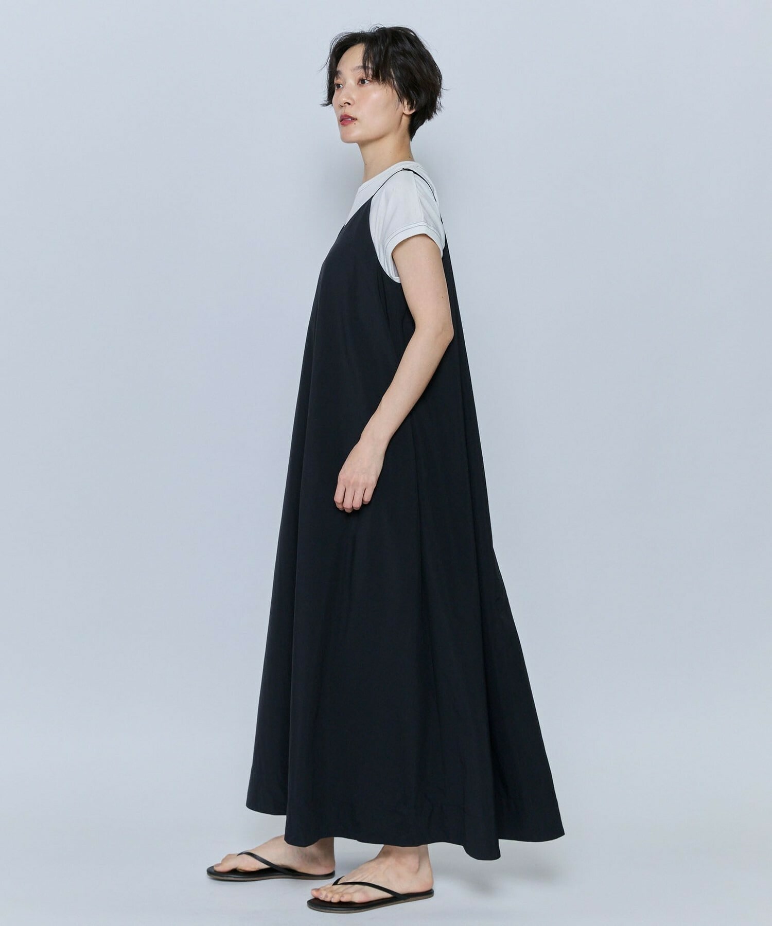 【feerique】feerique タスランナイロンAラインキャミワンピース 詳細画像 ブラウン 11