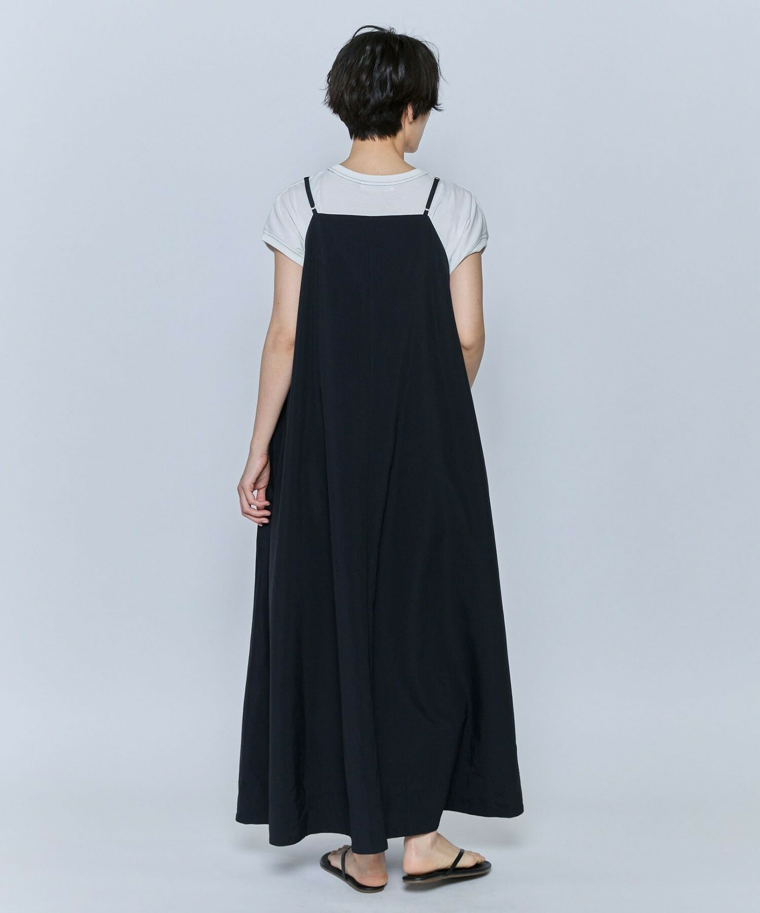 【feerique】feerique タスランナイロンAラインキャミワンピース 詳細画像 ブラウン 15