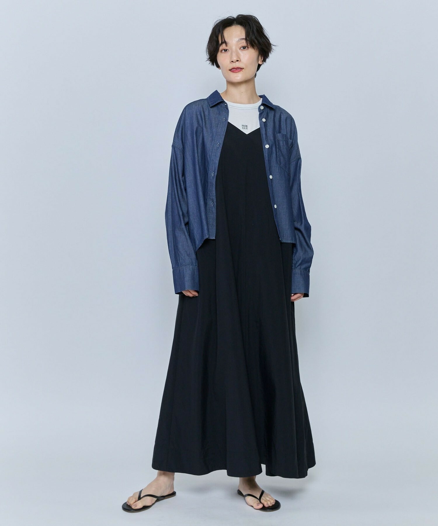 【feerique】feerique タスランナイロンAラインキャミワンピース 詳細画像 ブラウン 18