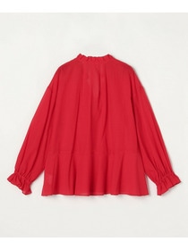 【feerique】feerique コットンポリシフォンAラインシルエットブラウス 詳細画像 ダークネイビー 25