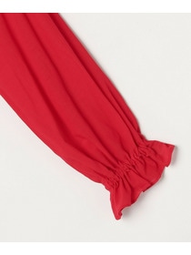 【feerique】feerique コットンポリシフォンAラインシルエットブラウス 詳細画像 ダークネイビー 27