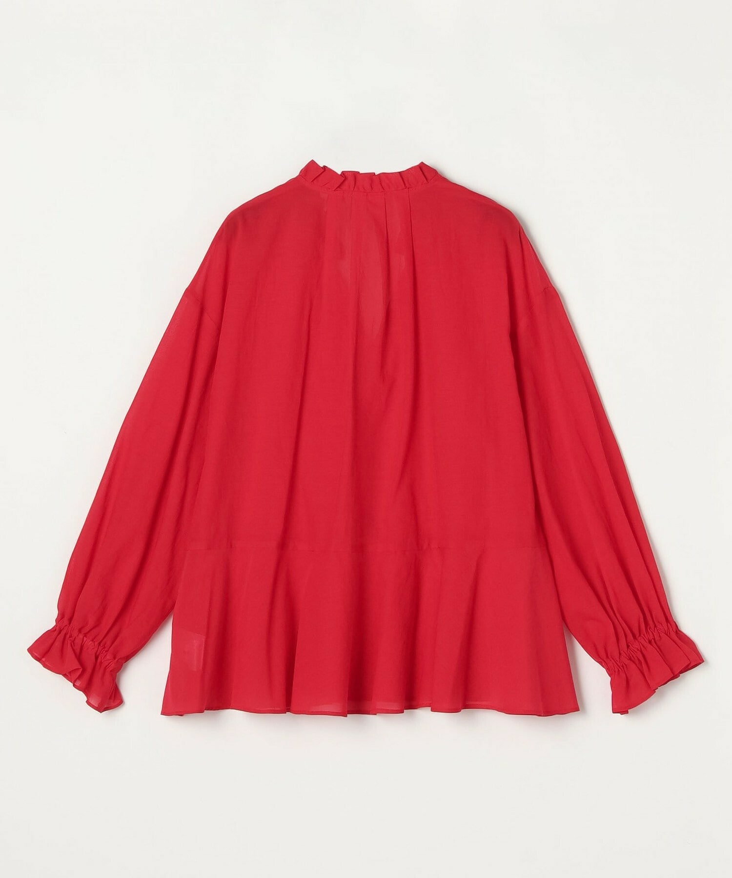 【feerique】feerique コットンポリシフォンAラインシルエットブラウス 詳細画像 ダークネイビー 25