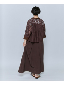 【feerique】feerique レースコットン混シャツ 詳細画像 ブラウン 21