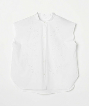 【feerique】feerique カットワークレースフレンチスリーブブラウス 詳細画像 ホワイト 1