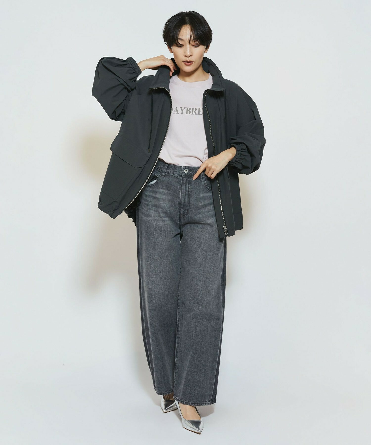 【feerique】feerique 綿ナイロンクロスマウンテンパーカー 詳細画像 チャコールグレー 3