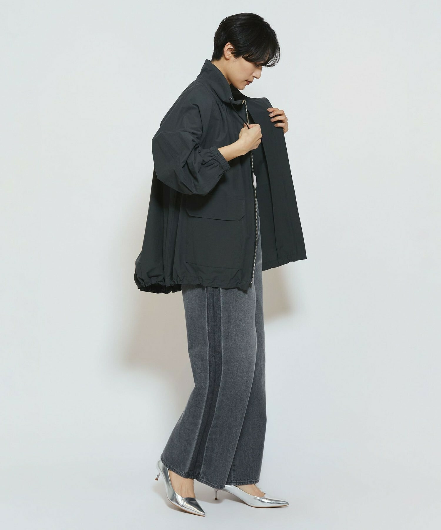 【feerique】feerique 綿ナイロンクロスマウンテンパーカー 詳細画像 チャコールグレー 9