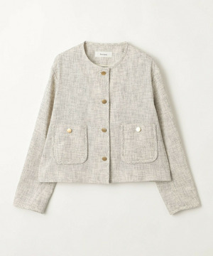 【feerique】feerique カラミツイードノーカラージャケット 詳細画像 キナリ 2