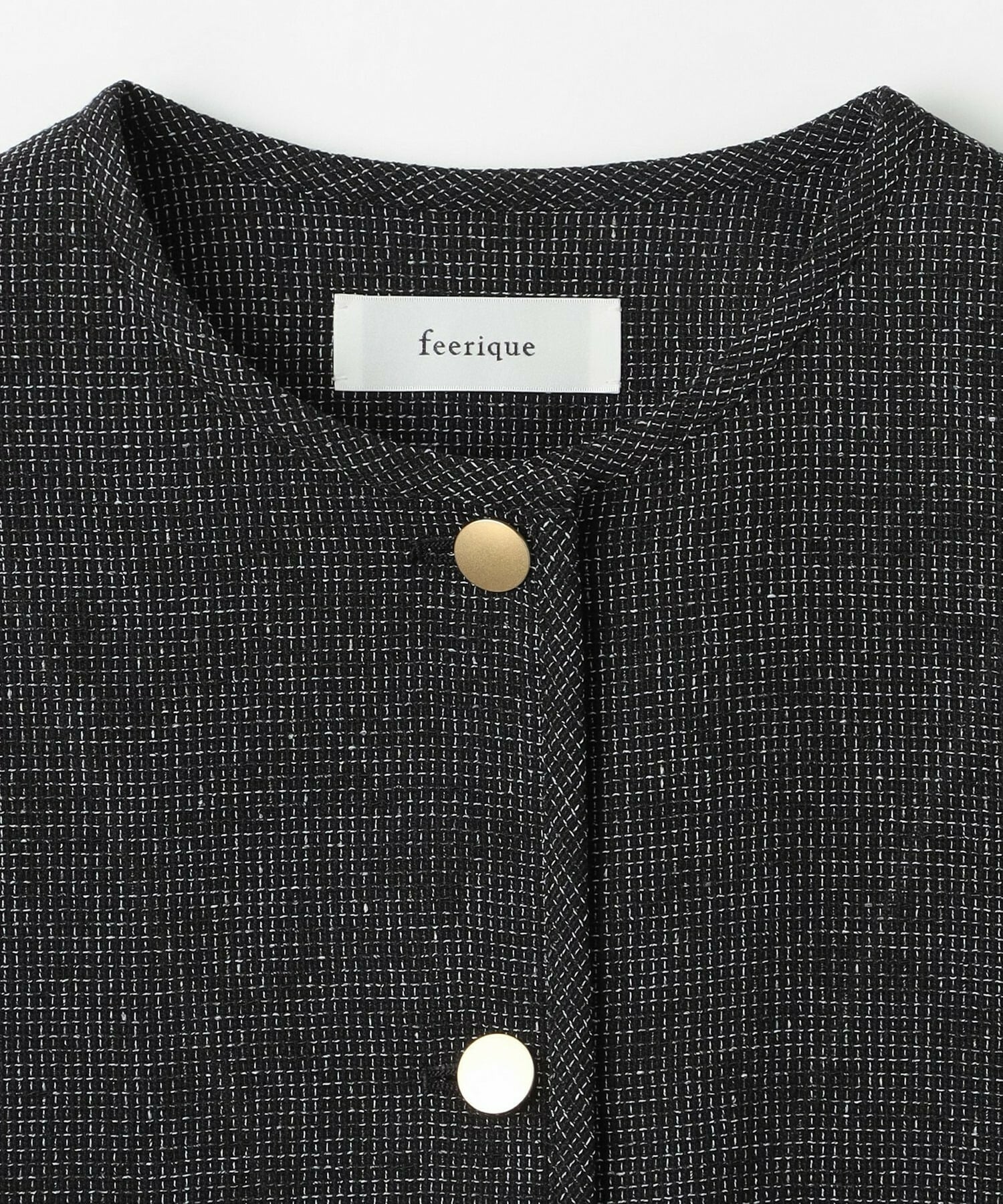 【feerique】feerique カラミツイードノーカラージャケット 詳細画像 キナリ 25