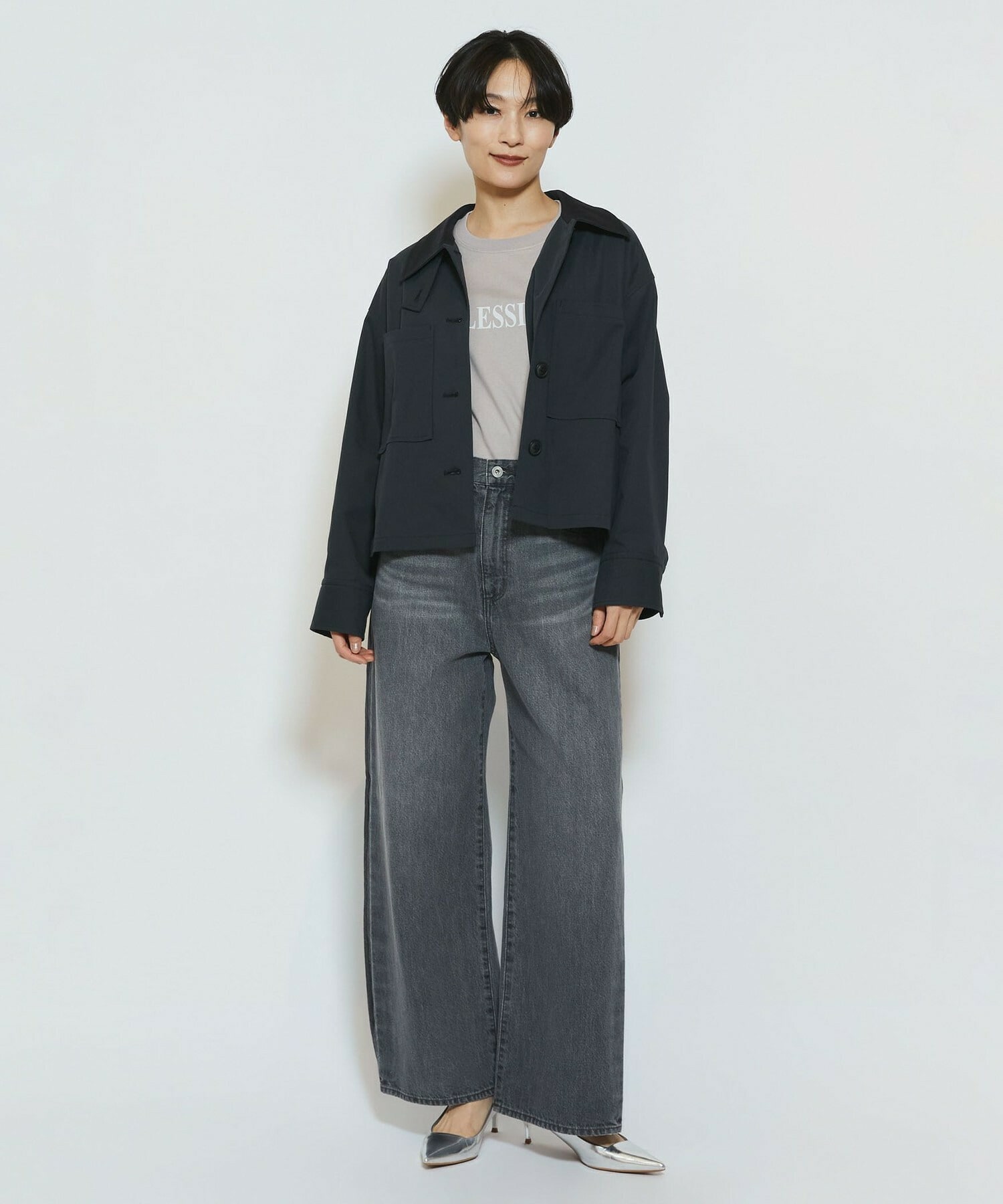 【feerique】feerique カラミツイードノーカラージャケット 詳細画像 キナリ 3