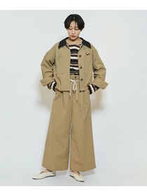 【feerique】feerique ポリエステルツイルワイドクロップドジャケット 詳細画像 チャコールグレー 10