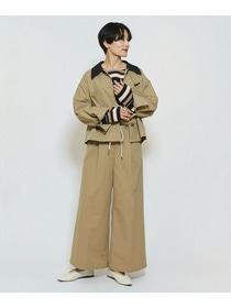 【feerique】feerique ポリエステルツイルワイドクロップドジャケット 詳細画像 チャコールグレー 15