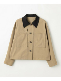 【feerique】feerique ポリエステルツイルワイドクロップドジャケット 詳細画像 チャコールグレー 20