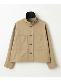 【feerique】feerique ポリエステルツイルワイドクロップドジャケット 詳細画像 チャコールグレー 21