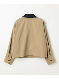 【feerique】feerique ポリエステルツイルワイドクロップドジャケット 詳細画像 チャコールグレー 22