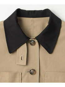 【feerique】feerique ポリエステルツイルワイドクロップドジャケット 詳細画像 チャコールグレー 23