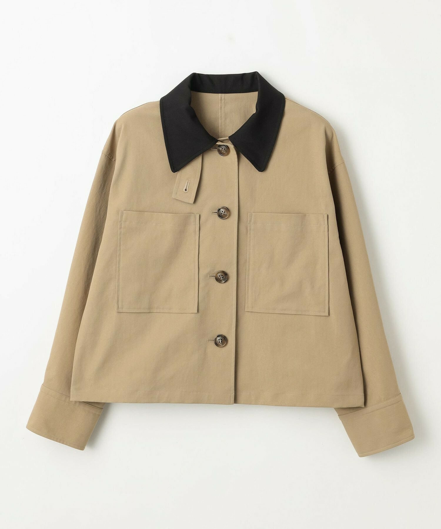 【feerique】feerique ポリエステルツイルワイドクロップドジャケット 詳細画像 チャコールグレー 20