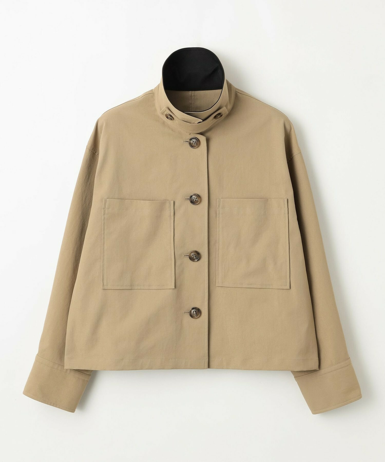 【feerique】feerique ポリエステルツイルワイドクロップドジャケット 詳細画像 チャコールグレー 21